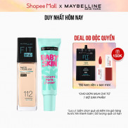 [Bộ trang điểm] Kem nền kiềm dầu chống nắng Fit Me 30ml + Kem lót mịn da Baby Skin 22ml Maybelline New York